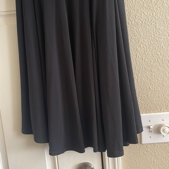 Black 2 piece set— long black skirt w/ slit & black lace top - Picture 5 of 6